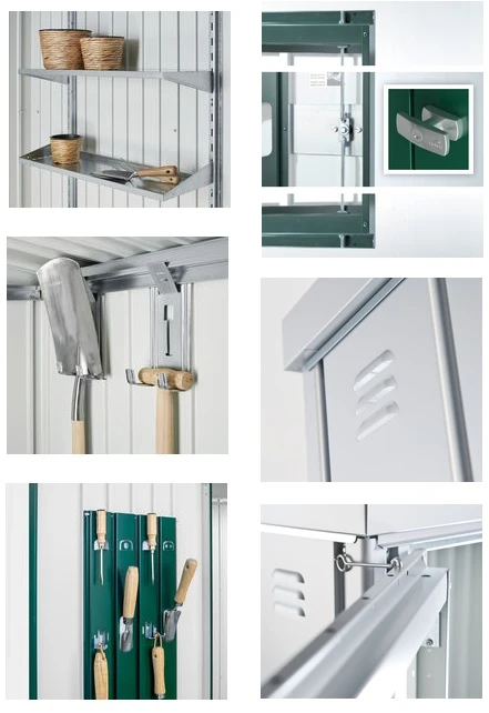 Biohort Tuinkast Donkergroen 93 x 83 x 282.5 cm - Afbeelding 3